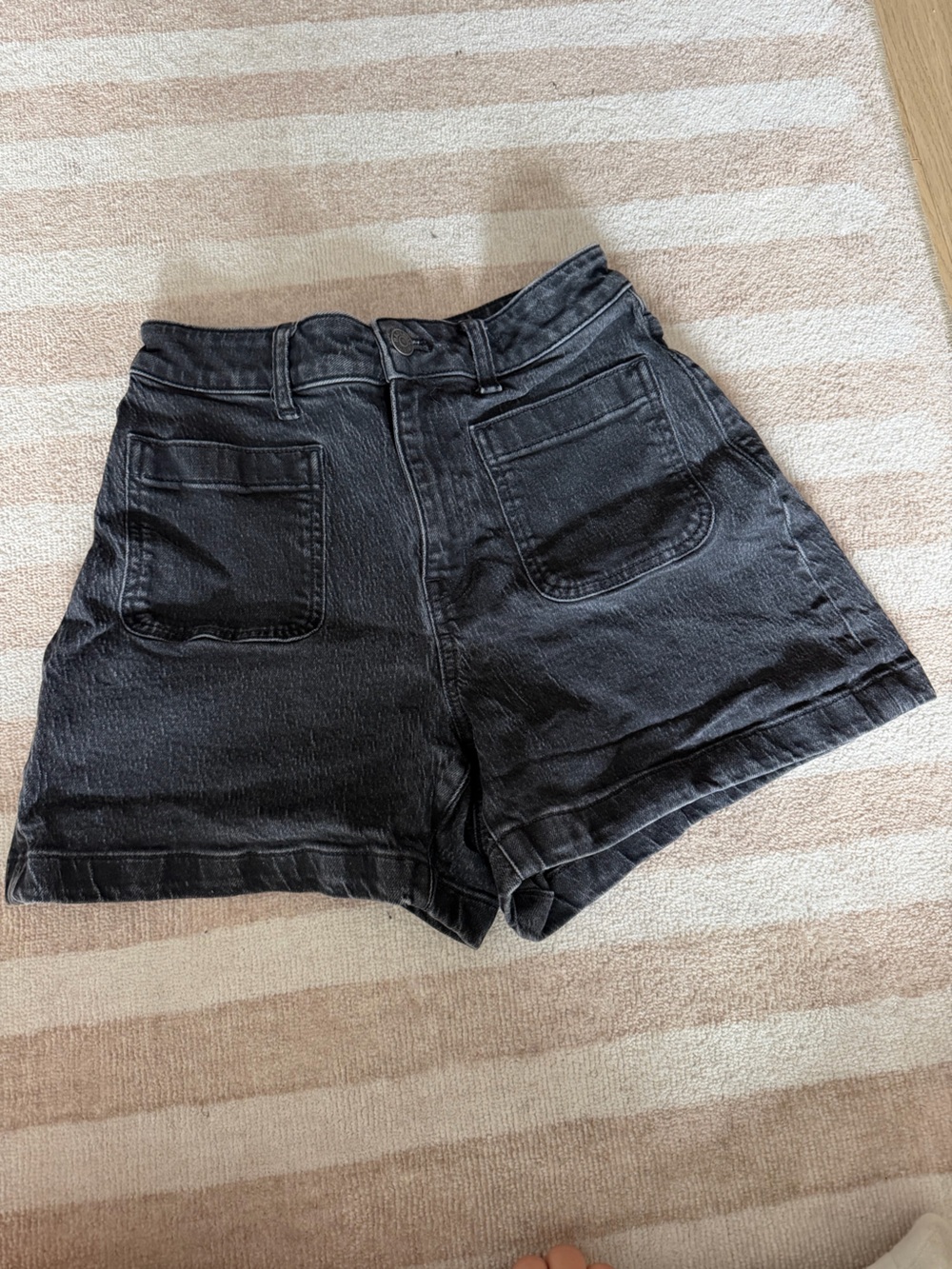 Madewell High Rise Black Sailor Shorts